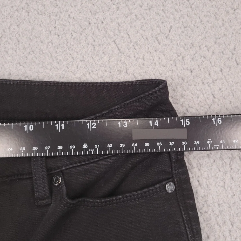 TALBOTS Jeans Size 4 Straight Leg Flawless Five-Pocket Black Denim 28x30